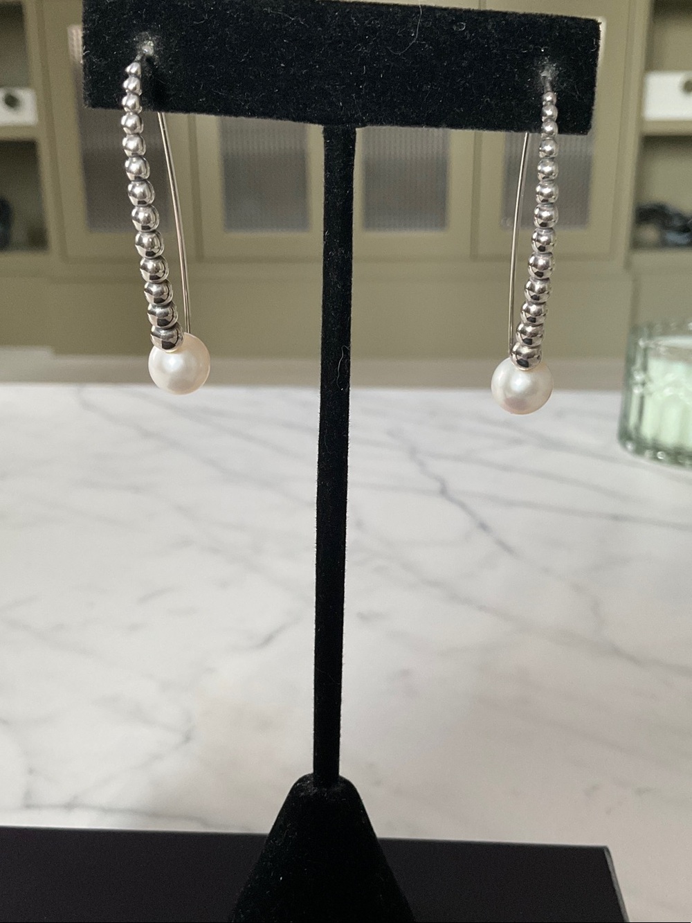 LAGOS Luna Silver Beaded Earrings with Pearls - Picture 3 of 5